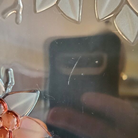 Mikasa Carmen Pattern Pink Flowers Round Serving Tray Plate 12" - Picture 5 of 8